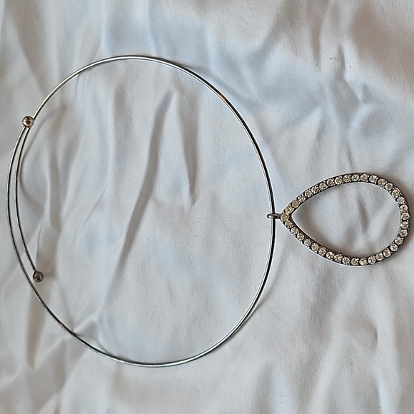 Vintage wire rhinestone choker - Picture 2 of 2